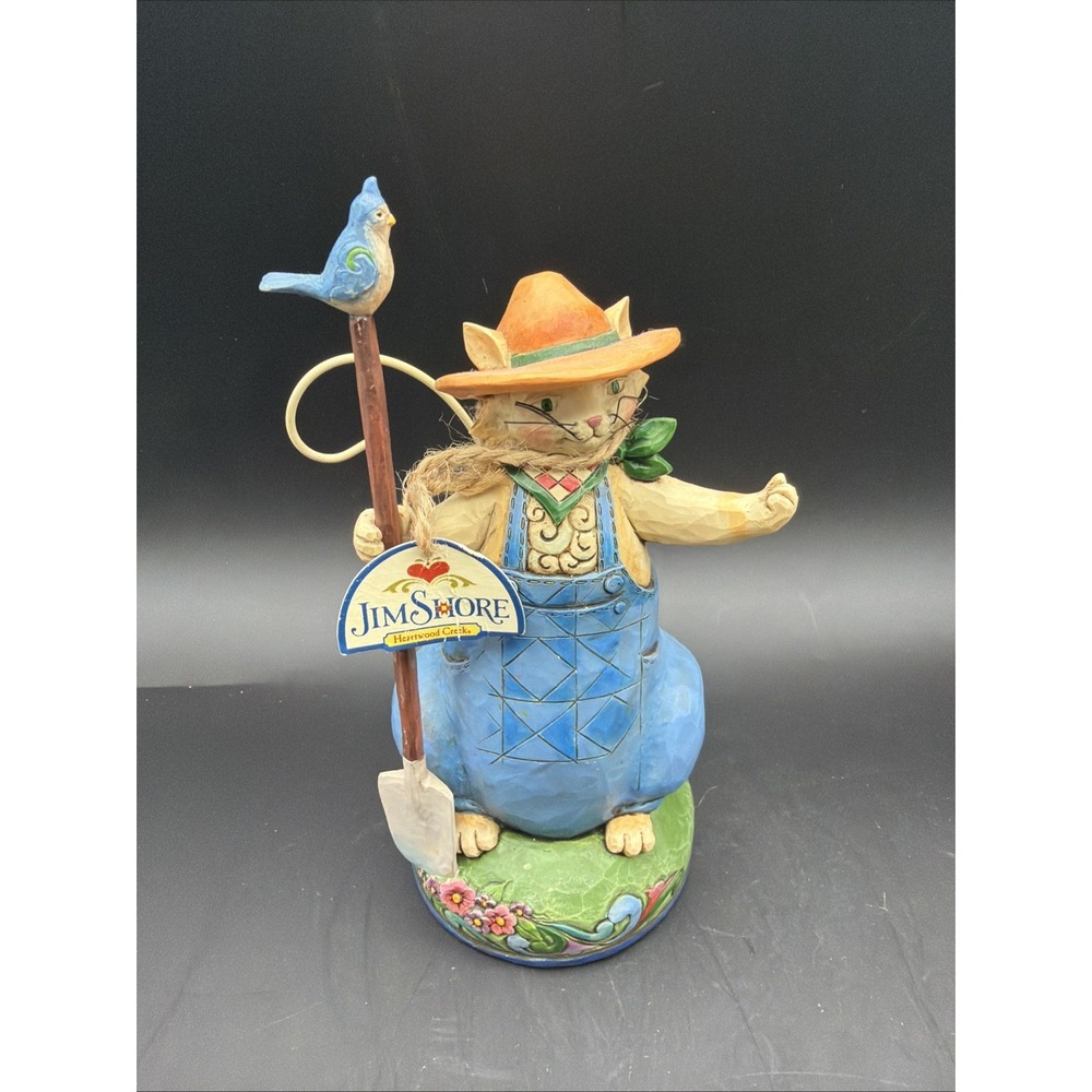 JIM SHORE "SPRING AHEAD TO SUMMER" CAT FIGURINE #4029842 Heartwood Creek 2011